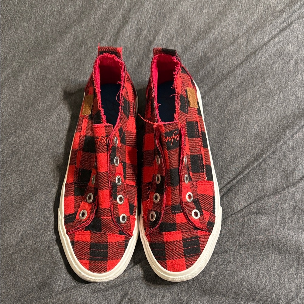 Plaid Women's Slip-On Sneakers